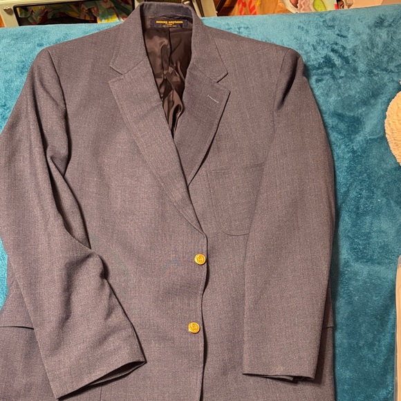 Brooks Brothers Classic Blue Blazer with Gold Buttons